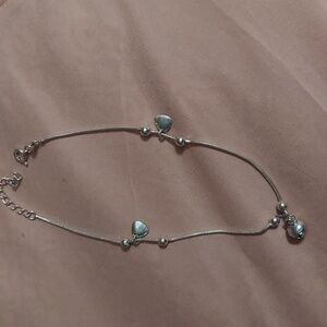 925 Sterling Silver Shells & Bell Snake Chain Anklet Beachy Ankle Bracelet Adj